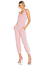 view 1 of 3 Side Stripe Jumpsuit in Dusty Pink & Almost White