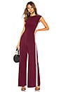 view 1 of 3 Side Stripe Sleeveless Jumpsuit in Plum & Engineered Stripe
