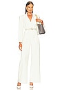 view 5 of 5 Single Breasted Straight Leg Jumpsuit in Ivory