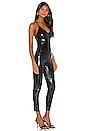 view 3 of 4 Low Back Fara Slip Catsuit in Black Foil