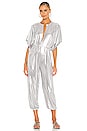 view 1 of 4 Rectangle Jog Jumpsuit in Silver