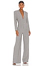 view 2 of 4 Single Breasted Straight Leg Jumpsuit in Glenn Plaid