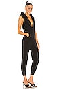 view 2 of 3 Halter Zip Hoodie Jog Jumpsuit in Black