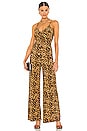view 2 of 3 x REVOLVE Low Back Slip Jumpsuit in Golden Leopard
