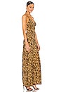 view 3 of 3 x REVOLVE Low Back Slip Jumpsuit in Golden Leopard