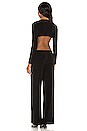 view 3 of 3 Long Sleeve Side Cut Out Jumpsuit in Black