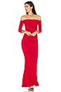 view 2 of 3 Off The Shoulder Fishtail Gown in Red