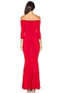 view 3 of 3 Off The Shoulder Fishtail Gown in Red