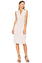 view 1 of 3 Sleeveless Side Drape Dress in Oyster