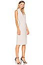 view 2 of 3 Sleeveless Side Drape Dress in Oyster
