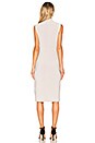 view 3 of 3 Sleeveless Side Drape Dress in Oyster