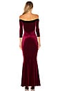 view 3 of 3 Fishtail Gown in Burgundy