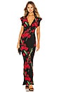 view 1 of 3 V Neck Rectangle Dress in Blooming Roses