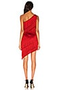 view 3 of 3 Fringe One Shoulder Dress in Red