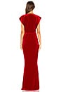 view 3 of 3 V Neck Velvet Rectangle Dress in Tango