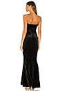 view 3 of 3 Velvet Strapless Fishtail Gown in Black