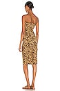 view 3 of 3 Strapless Dress in Golden Leopard