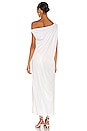 view 4 of 4 Drop Shoulder Gown in White