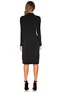 view 3 of 3 KAMALIKULTURE Long Sleeve Side Draped Dress in Solid Black