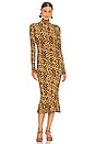 view 1 of 4 x REVOLVE Turtle Fishtail Dress in Golden Leopard