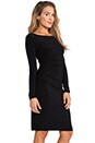 view 2 of 5 KAMALIKULTURE Long Sleeve Shirred Waist Dress in Solid Black