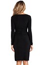 view 3 of 5 KAMALIKULTURE Long Sleeve Shirred Waist Dress in Solid Black