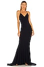view 2 of 3 X REVOLVE Low Back Slip Mermaid Fishtail Gown in Navy
