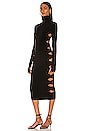 view 3 of 4 Long Sleeve Alligator Turtle Dress in Black