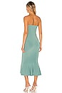 view 3 of 4 Strapless Fishtail Midi Dress in Vintage Mint
