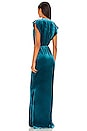 view 3 of 3 V Neck Rectangle Gown in Teal