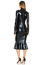 Norma Kamali Women's Long Sleeve Turtleneck Fishtail Gown - Elegant Fitted Dress With Flared Hem