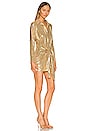 view 2 of 3 TY Front NK Shirt Mini Dress in Gold