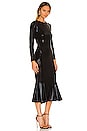 view 2 of 3 Long Sleeve Crew Fishtail Dress To Midcalf in Black