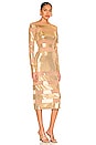 view 2 of 3 Spliced Dress in Gold