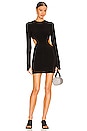 view 1 of 3 Long Sleeve Mini Cut Out Dress in Black