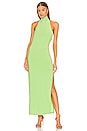 view 1 of 3 x REVOLVE Halter Turtle Side Slit Gown in Gemini Green