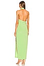 view 3 of 3 x REVOLVE Halter Turtle Side Slit Gown in Gemini Green