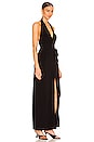 view 2 of 3 Halter Wrap Straight Gown in Black