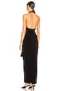 view 3 of 3 Halter Wrap Straight Gown in Black