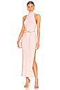 thumbnail image 2 of Norma Kamali X Halter Turtle Side Slit Gown In Blush... 2 of 13