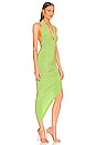 view 2 of 3 Halter Side Drape Gown in Gemini Green