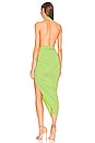 view 3 of 3 Halter Side Drape Gown in Gemini Green