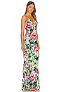 view 3 of 3 Low Back Mermaid Fishtail Gown in Rose Garden