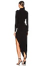 view 3 of 3 Turtleneck Side Drape Gown in Black