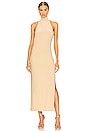 view 2 of 4 x REVOLVE Halter Turtle Side Slit Gown in Blonde