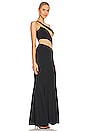 view 2 of 3 Snake Mesh Fishtail Gown in Black & Nude Mesh