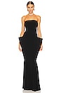 view 1 of 3 Strapless Wing Fishtail Gown in Black