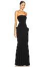 view 2 of 3 Strapless Wing Fishtail Gown in Black