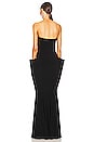 view 3 of 3 Strapless Wing Fishtail Gown in Black