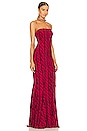 view 2 of 3 Strapless Fishtail Gown in Red Cable